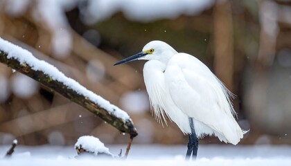 Snowy egret in winter (1)