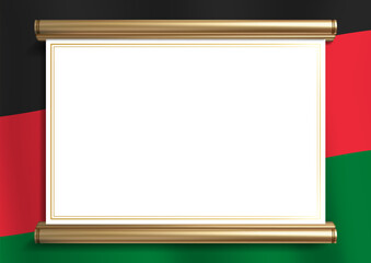 horizontal frame and border with Afghan flag