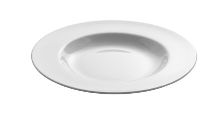 Isolated white bowl plate, empty, minimalist, fine dining, elegance, dish, studio shot
