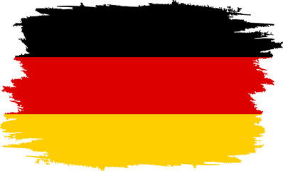 germany, german country flag with grunge design. isolated on transparent background