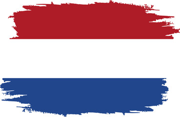 netherlands country flag with grunge design. isolated on transparent background