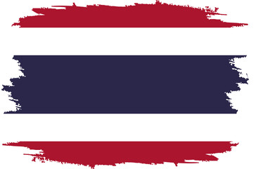 Thailand country flag with grunge design. isolated on transparent background