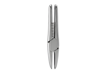 Sleek silver tweezers isolated on transparent background, showcasing their precision design and metallic finish, perfect for beauty, grooming, or medical themes