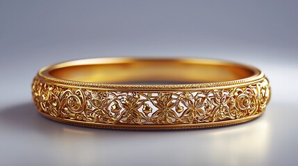 Elegant gold wedding featuring intricate patterns set against a clean and classy background