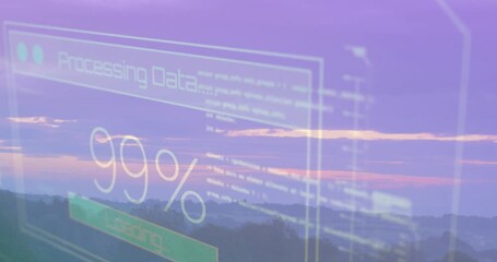 After one second processing interface fading in over hills updating progress to 100 then vanishing - Powered by Adobe