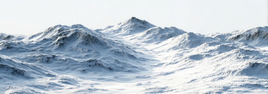 Snow-capped mountains stretch across a vast landscape