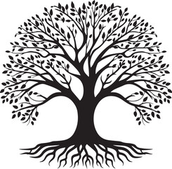 Fototapeta premium Family Tree Silhouette Pack