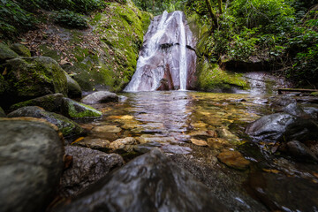 Fototapeta premium Peaceful Kipungit Waterfall at Poring Rainforest, Borneo