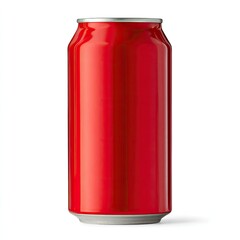 Red metal beverage can