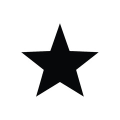 Obraz premium Simple solid five pointed star icon symbol graphic design element silhouette
