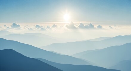 Obraz premium Majestic Mountain Sunrise Panorama.