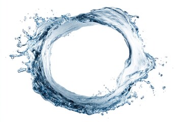 Circular water splash on white background (2)