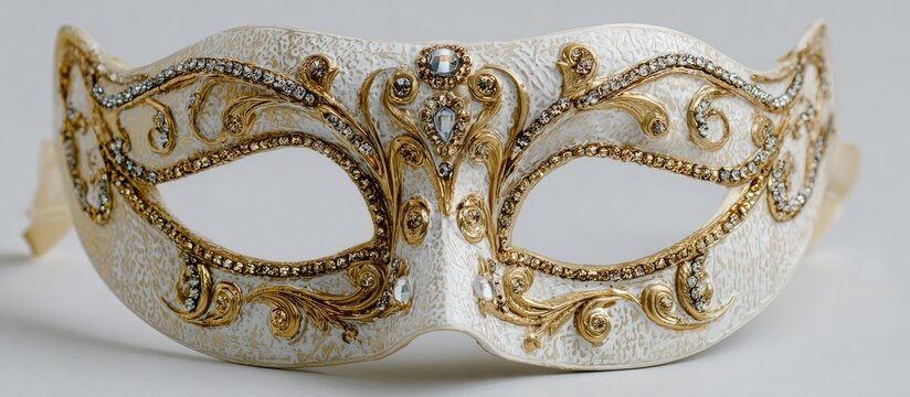 Ornate White Venetian Mask