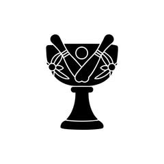 creative details Cricket Cup icon vector illustration