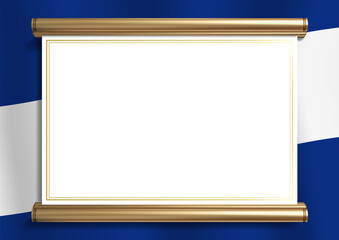 Fototapeta premium horizontal frame and border with Honduran flag