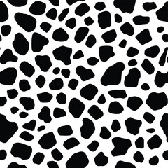 흑백 젖소 무늬 벡터 패턴