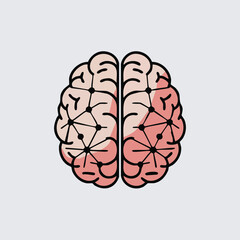 Stylized illustration of a human brain, showcasing interconnected neural pathways.