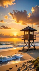 Sunrise beach watchtower