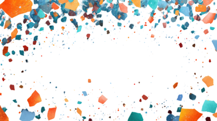 Abstract confetti border