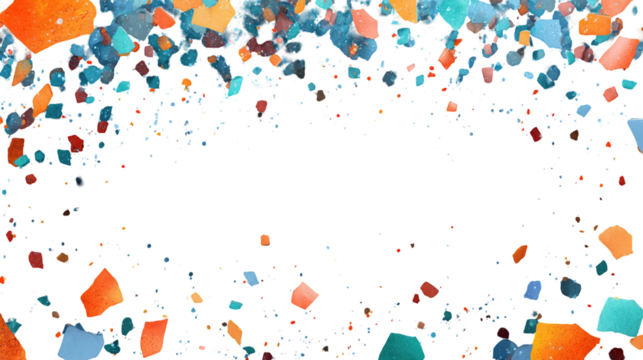 Abstract confetti border