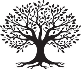 Obraz premium Spiritual Tree Silhouette Set