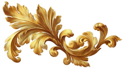 Ornate gold leaf scroll