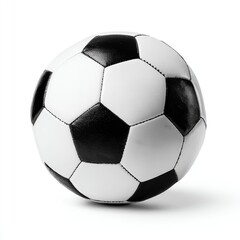 Soccer ball, white and black, isolated