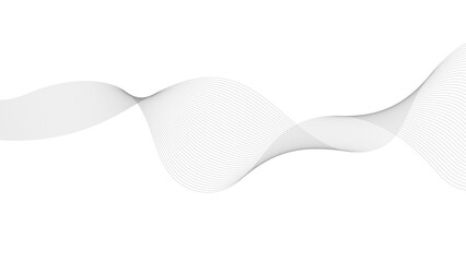 Abstract wave element for design. Vector illustration. Wave with lines created using blend tool. Curved wavy line, smooth stripe.