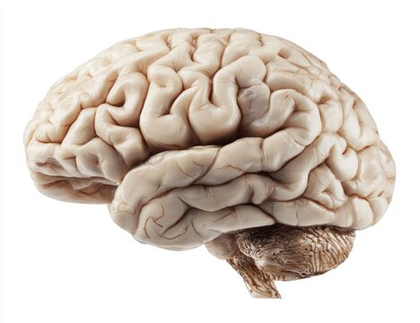 Detailed anatomical view of a human brain
