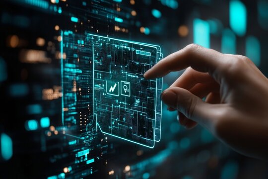 Cybersecurity alert with digital file folder