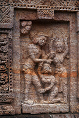 indian stone relief sculptures Udayagiri Khandagiri cave Kattaka Gumpha Cuttack caves Bhubaneswar Orissa Odisha India