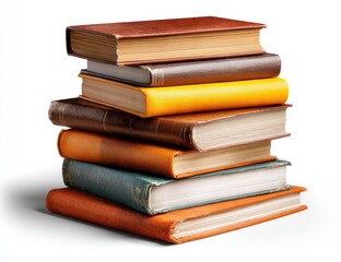 Fototapeta premium Stack of vintage books in various colors (1)