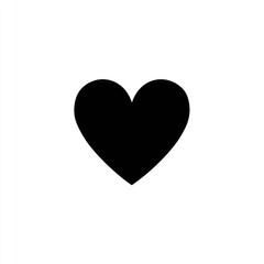 Simple black heart icon
