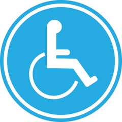 blue disabled parking sign