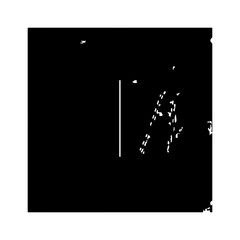 Abstract black and white vertical line art.