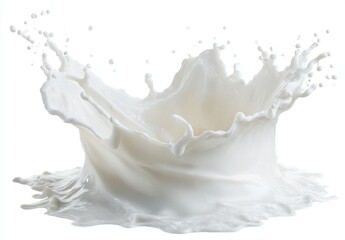 Milk splash isolated on white