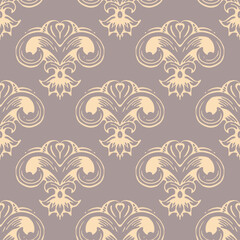 seamless damask vintage pattern vector design