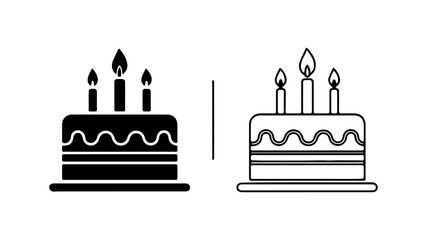 Birthday cake with candles a sweet treat for celebrations and joy.