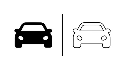 Black and White Car Icons Transportation Contrast.