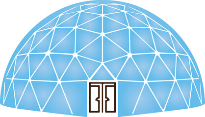 Geodesic Dome Colorful Vector Illustration Design (Version: 03)