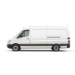 White delivery van profile view