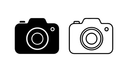 Camera icons representing photography and capturing moments in various styles.
