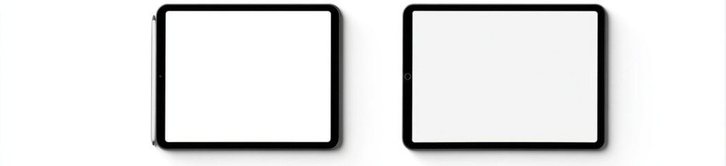 Obraz premium Two blank, outlined squares. One is white, one is light gray