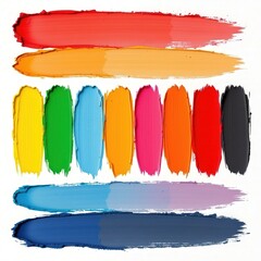 Fototapeta premium Colorful Paint Strokes Artistic Background for Creative Projects