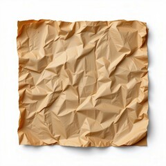 Obraz premium Crumpled Brown Paper Background for Textures and Design Projects