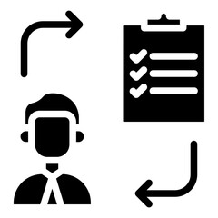 Outcome icon glyph style vector illustration	
