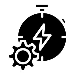 Effectivity icon glyph style vector illustration	
