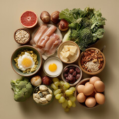 plate with vegetables and fruits