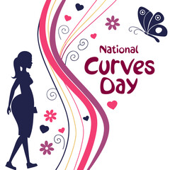 NATIONAL CURVES DAY vector illustration