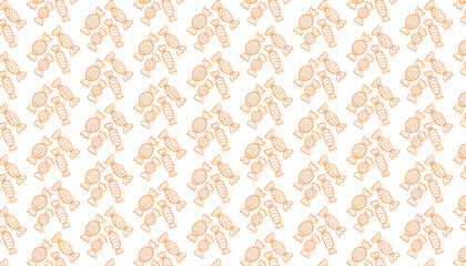 halloween candy vector seamless pattern